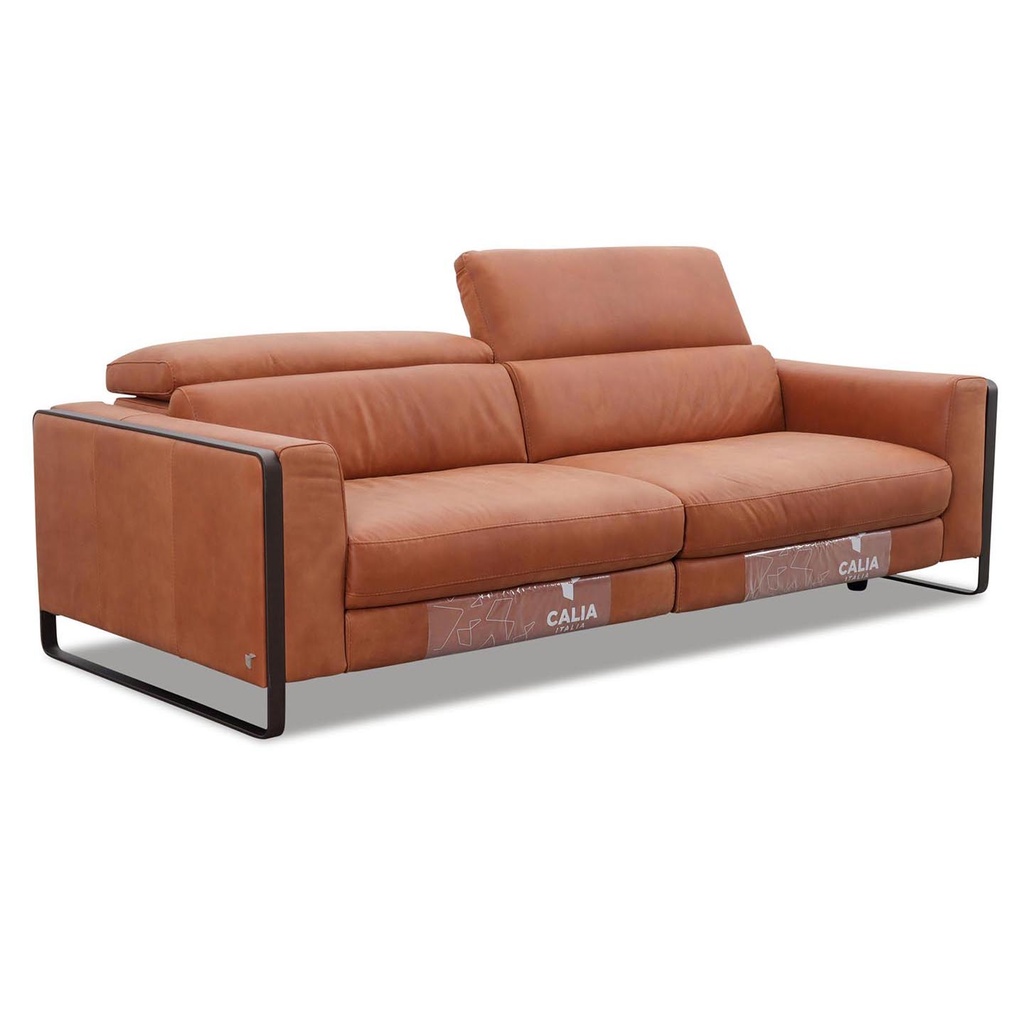 [92260256] Calia Italia sofa set FALCO Relax in Nouveau leather cognac