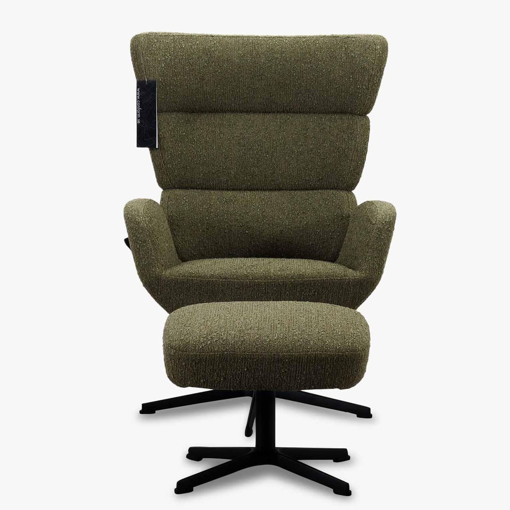 [92260232] Conform wing chair Turtle in fabric Denali olive