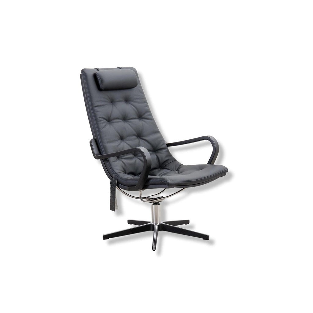 Sessel Life in Leder Naturelle schwarz