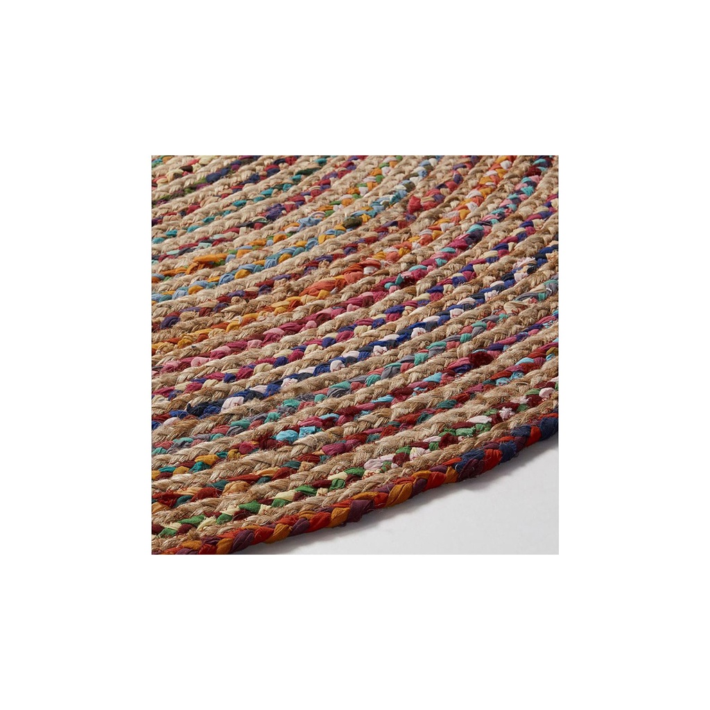 Danish Lemonite Teppich Samy Naturjute mit Baumwolle Rund - Größe: Ø 150cm