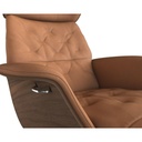 Flexlux Relaxsessel VOLDEN mit integrierter Fußstütze in Leder Naure