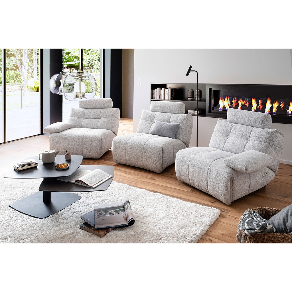 MCA Furniture Polstergarnitur Belviano in Stoff Puente hellgrau