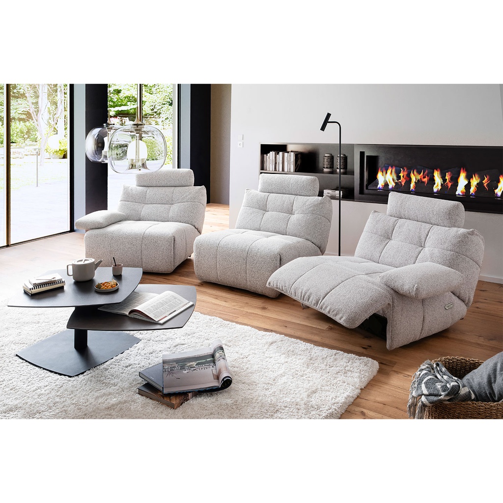 MCA Furniture Polstergarnitur Belviano in Stoff Puente hellgrau