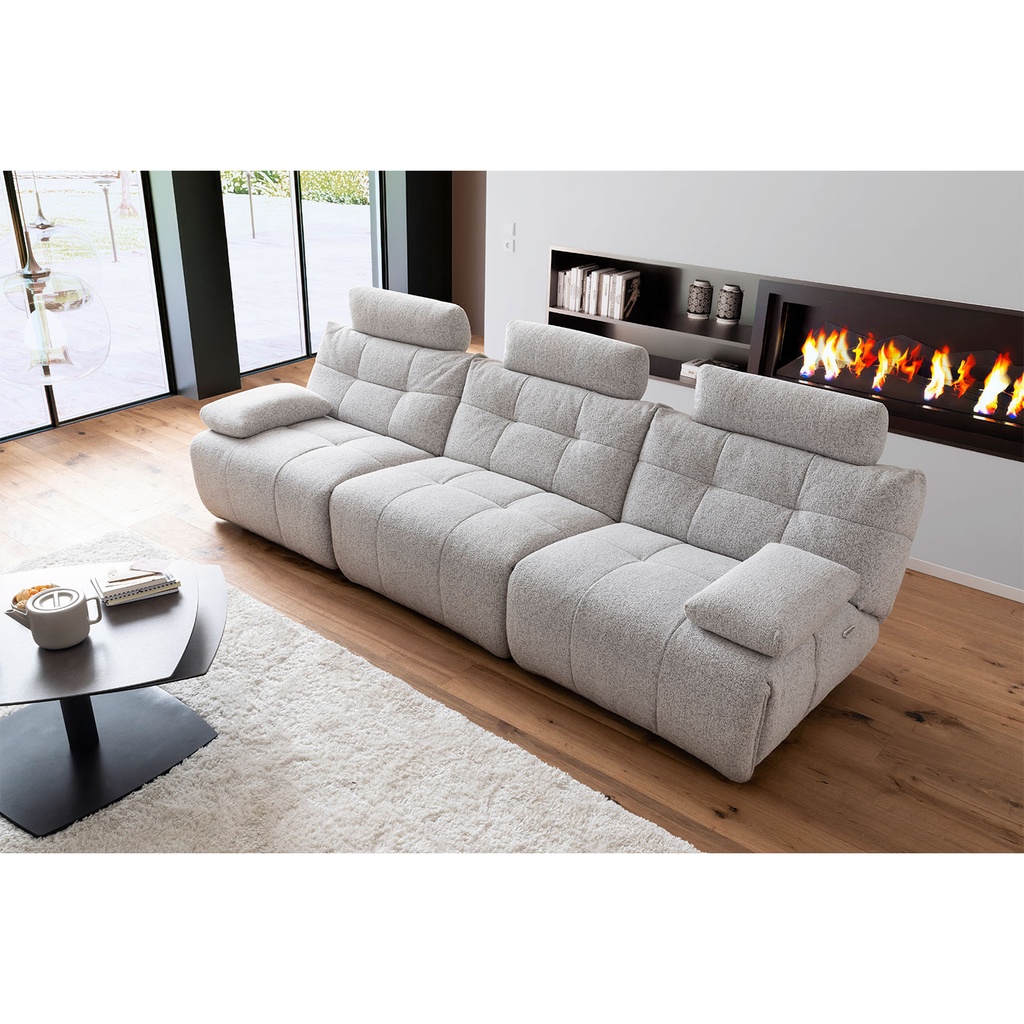 MCA Furniture Polstergarnitur Belviano in Stoff Puente hellgrau