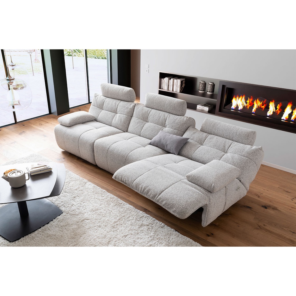 MCA Furniture Polstergarnitur Belviano in Stoff Puente hellgrau