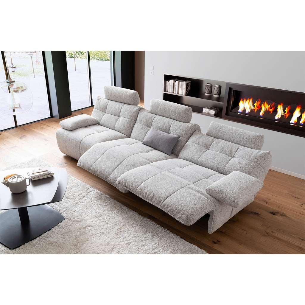 MCA Furniture Polstergarnitur Belviano in Stoff Puente hellgrau