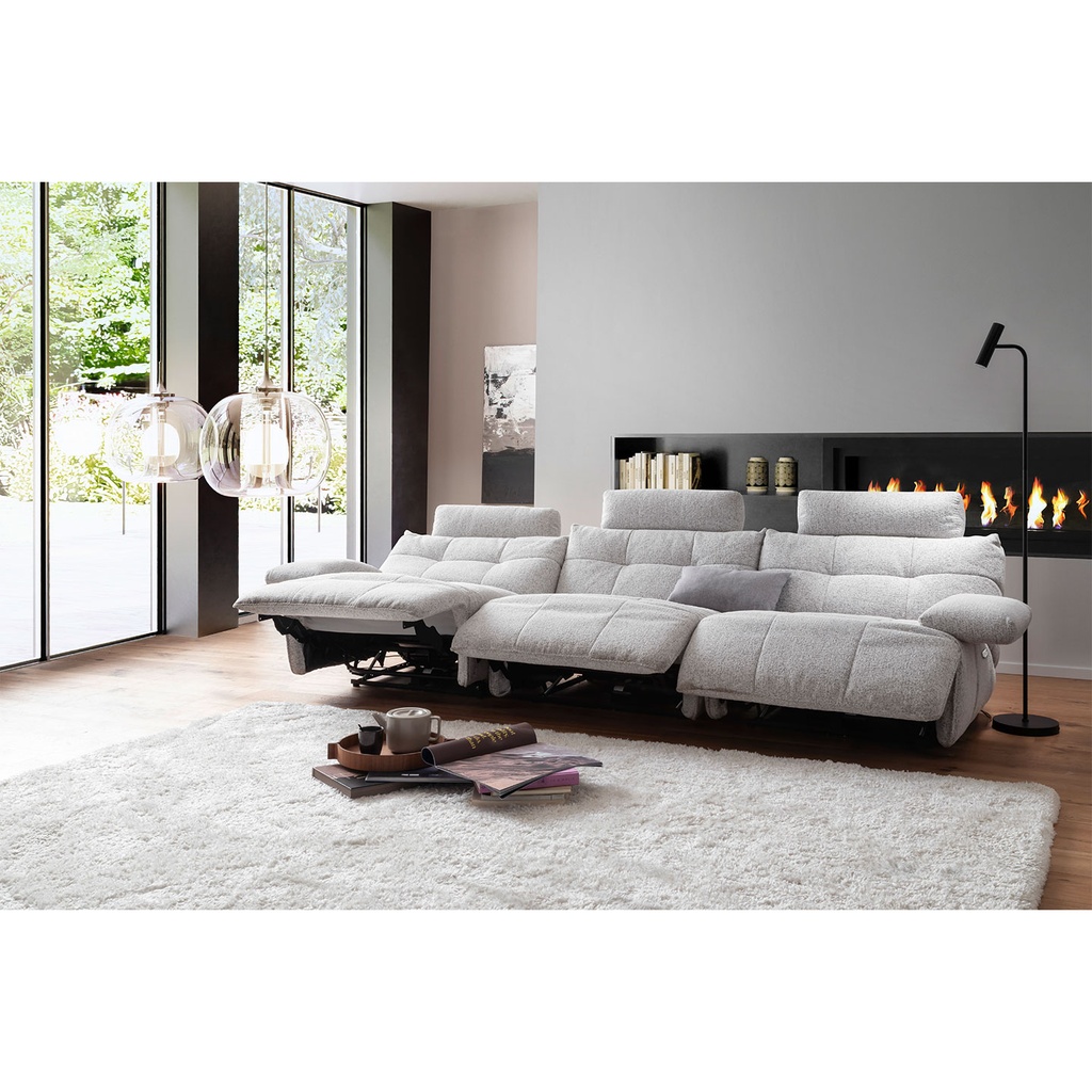 MCA Furniture Polstergarnitur Belviano in Stoff Puente hellgrau