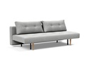 Innovation Living Schlafsofa Recast Plus Beine Eiche hell 140cm in Stoff 590 Micro Check Grey