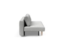 Innovation Living Schlafsofa Recast Plus Beine Eiche hell 140cm in Stoff 590 Micro Check Grey