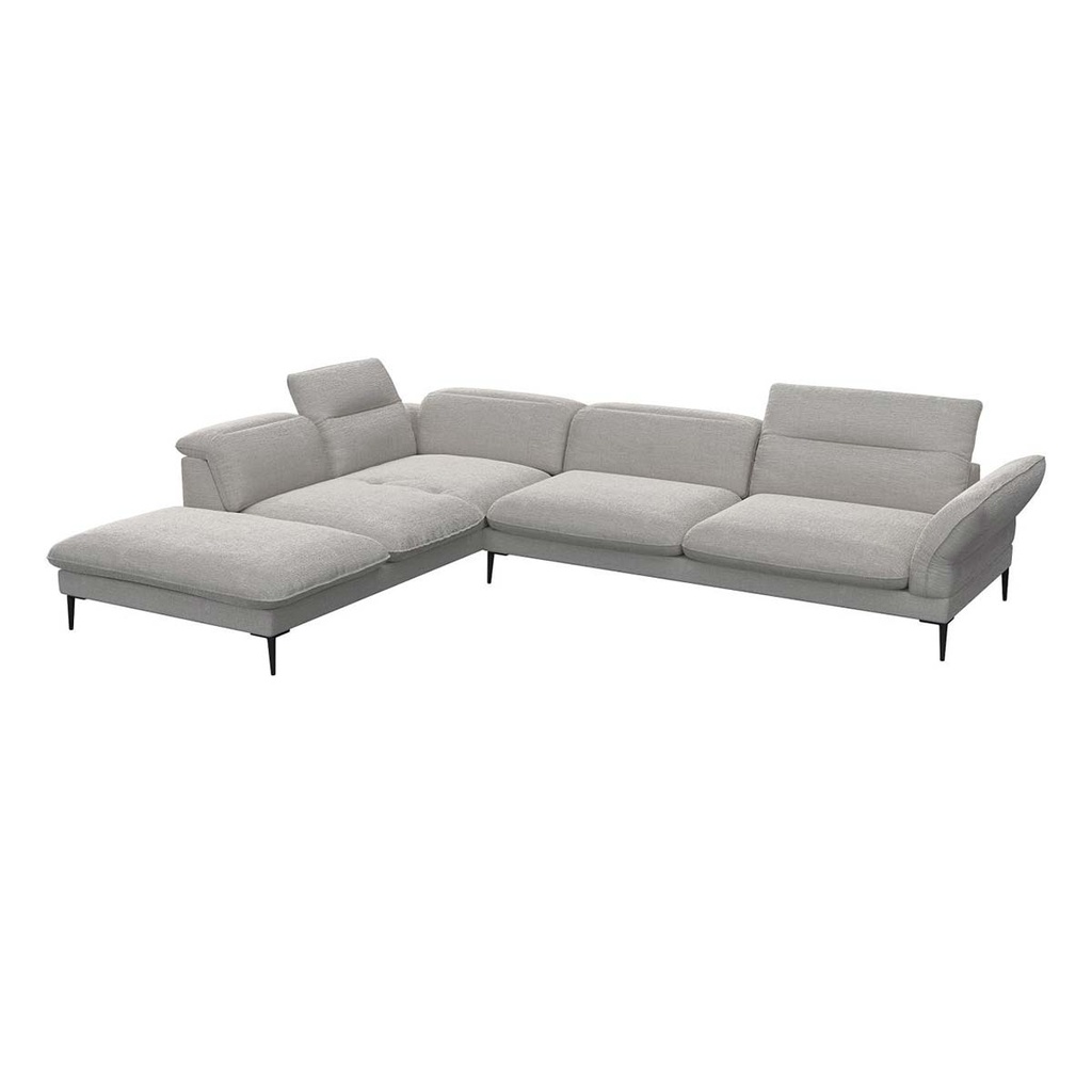 Flexlux Ecksofa Salino in Stoff Brescia