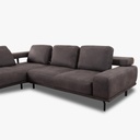 Hukla Sofa HP18072 Shine in Anilin Leder Aurelia graphit