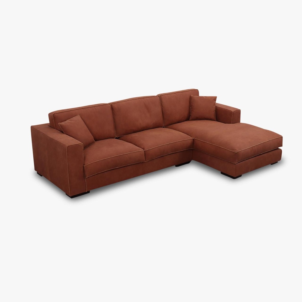 Catra Home Ecksofa Lounge BEN in Leder Africa cognac