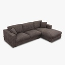 Catra Home Ecksofa Lounge BEN in Leder Congo lava