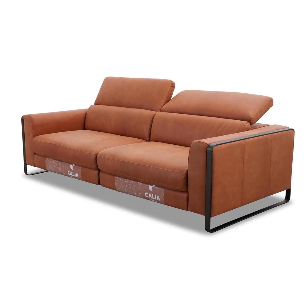 Calia Italia Sofa Garnitur FALCO Relax in Leder Nouveau cognac