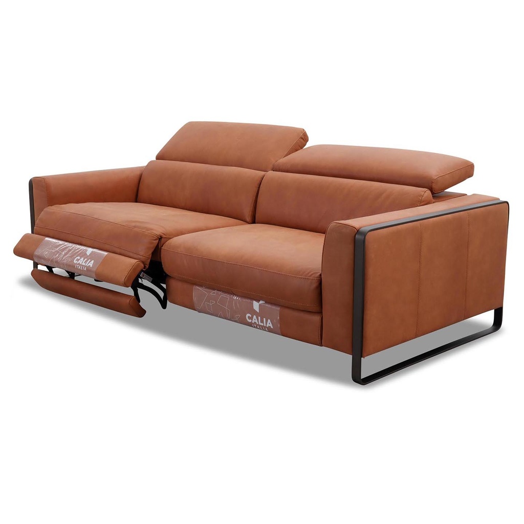 Calia Italia Sofa Garnitur FALCO Relax in Leder Nouveau cognac