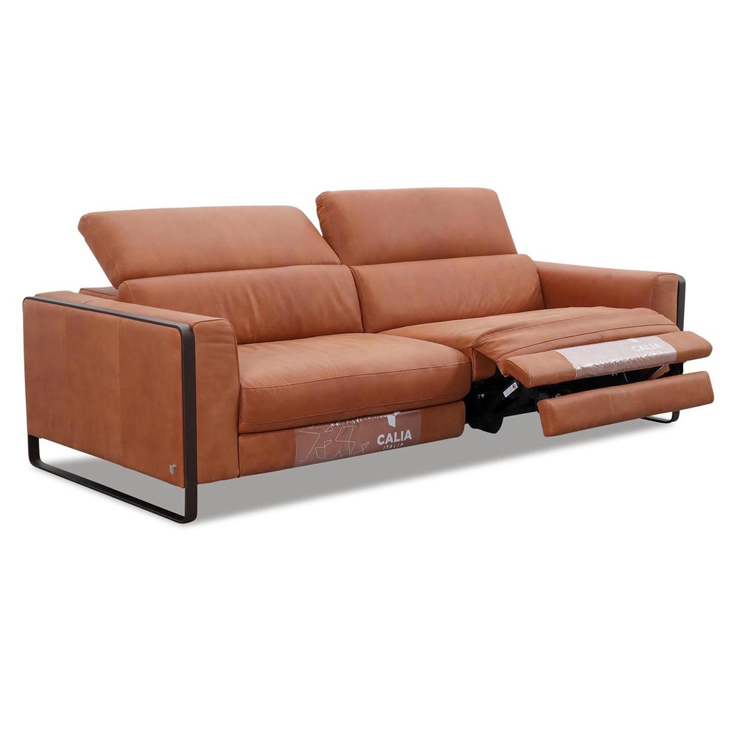 Calia Italia Sofa Garnitur FALCO Relax in Leder Nouveau cognac