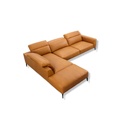 Flexlux Ecksofa VOLUZZI in Leder Nature cognac