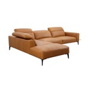 Flexlux Ecksofa VOLUZZI in Leder Nature cognac