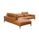 Flexlux Ecksofa VOLUZZI in Leder Nature cognac