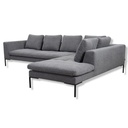 Flexlux Ecksofa LOANO in Stoff Bormio grau