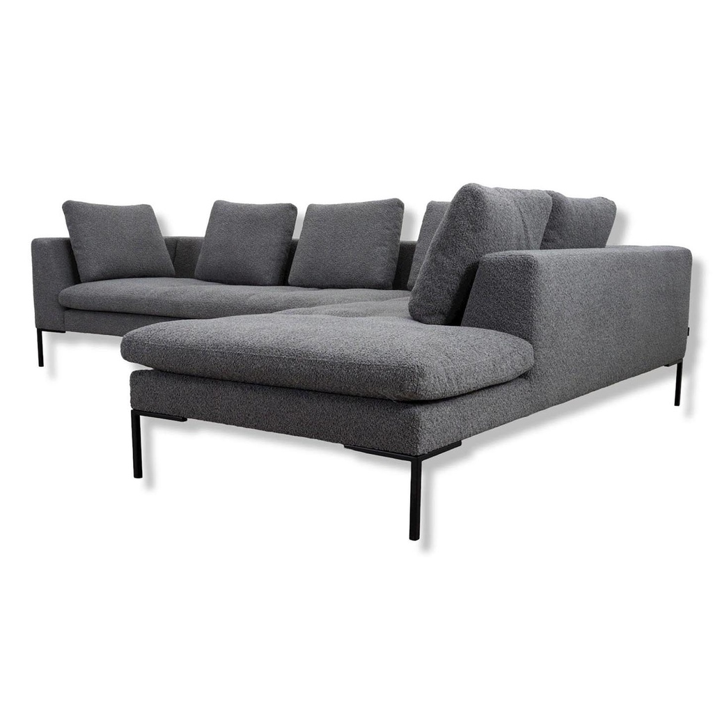 Flexlux Ecksofa LOANO in Stoff Bormio grau