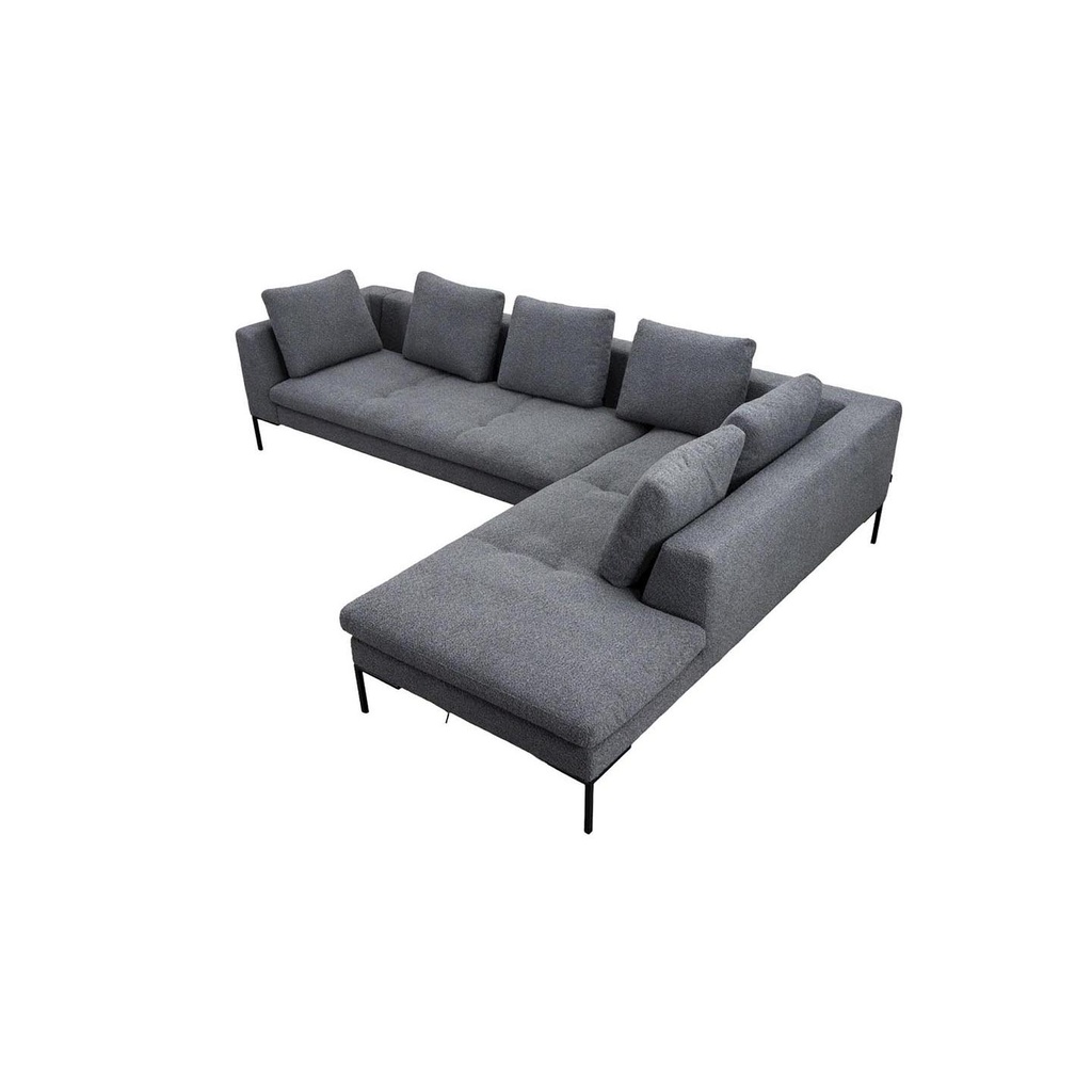 Flexlux Ecksofa LOANO in Stoff Bormio grau