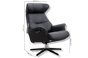 Conform TV armchair Air in Fantasy black leather