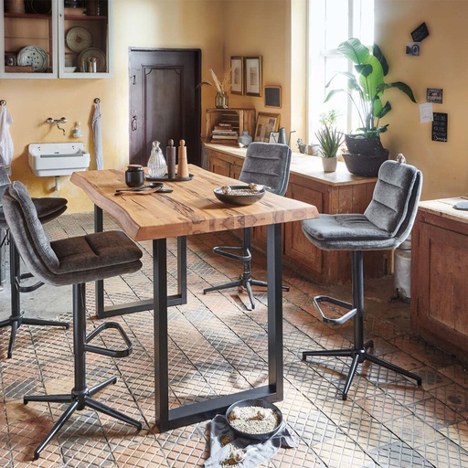 Bodahl COLE Barhocker 2er-Set in Microfaser Velour